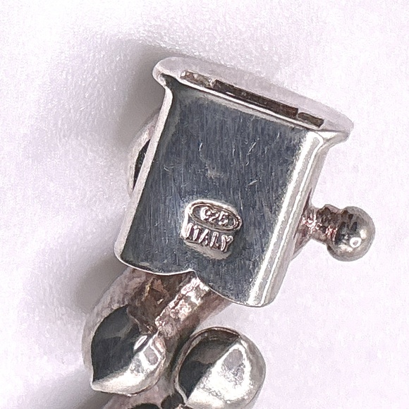 Vintage ITALIAN STERLING SILVER San Marco Link Bracelet 6 3/4” - Picture 3 of 4